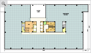Level 2 floor plan of J. A. Billipp office building under development